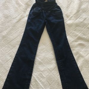 Indigo blue maternity jeans